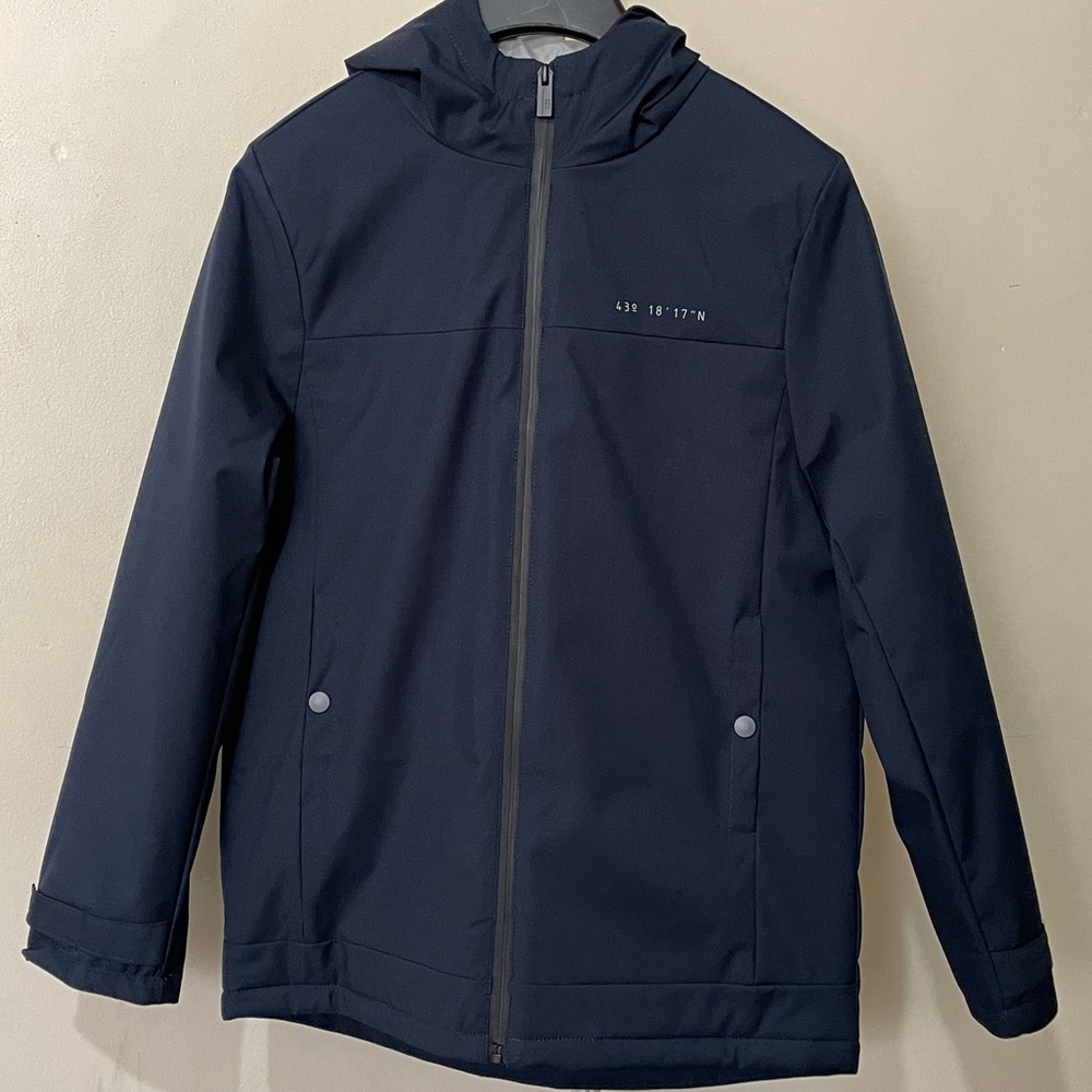Boy’s Zara Hooded Parka Jacket NWOT Navy Blue